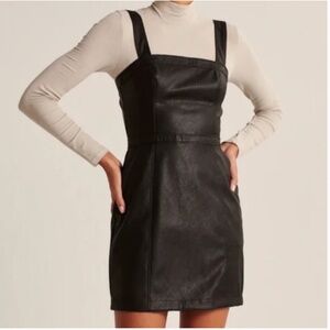 Abercrombie Faux Leather Tank Dress with Removable Straps (S)